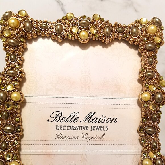 Cabochon, Crystals and Pearls Photo Frame Belle Maison Jeweled Tabletop … - Picture 8 of 14